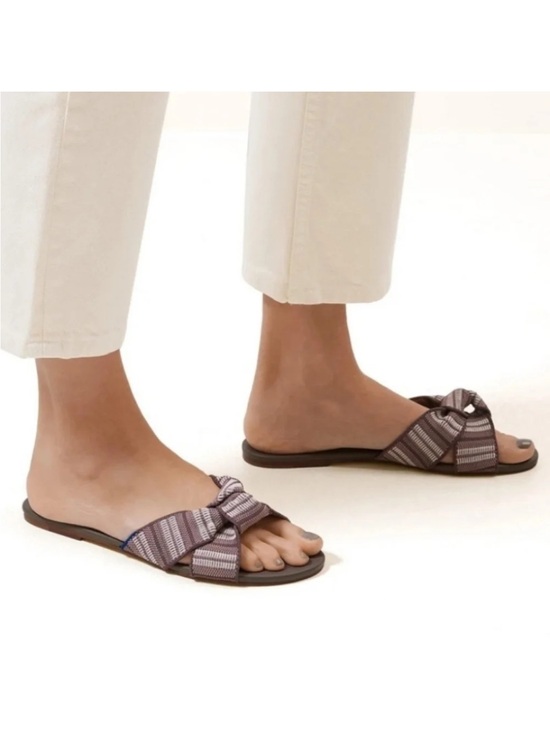 Rothy's Shoes - NWOB Rothy’s The Knot Sandals Size 9 Taupe Twist Slides Tie